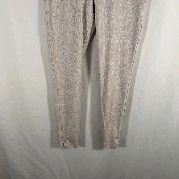 Athleta Leggings Women's Medium Beige Pull On Stretchy Mid Rise Zip Pockets - Picture 3 of 10